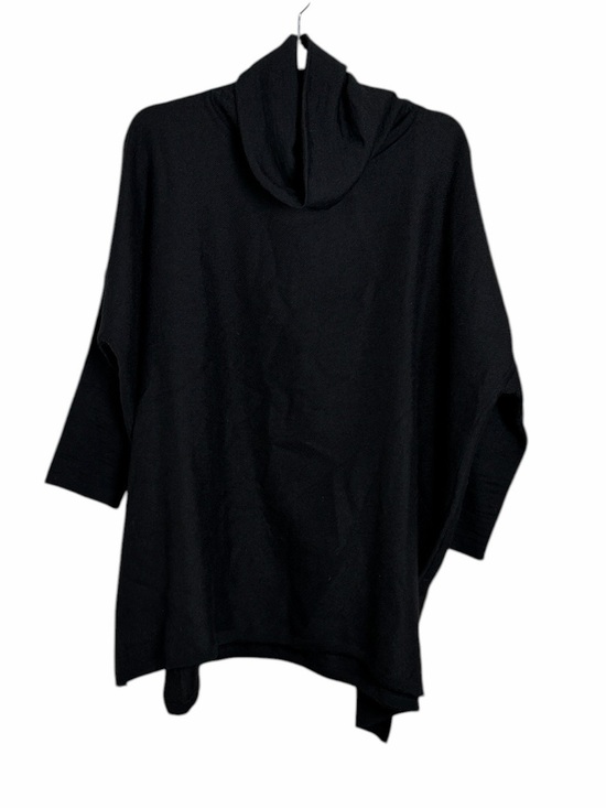 Cuyana Sweaters - Cuyana Black Baby Alpca Turtleneck Poncho Size Regular Travel Cozy Oversized